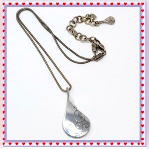 Brighton Twirl Necklace on a Smooth Snake  Chain - lovely